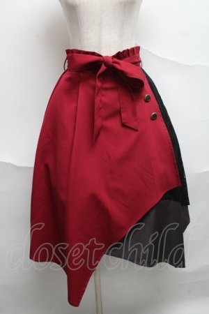 画像: axes femme POETIQUE / 連ボタンイレヘムスカート  赤 S-25-06-21-055-AX-SK-HR-ZS