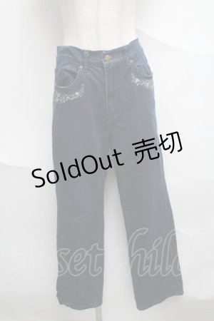 画像: axes femme / 刺繍入りデニム  ブルー S-25-06-21-056-AX-PA-HR-ZI