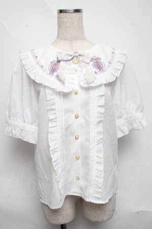画像: Amavel / Magical Cosmic Cosmetic半袖ブラウス  白 S-25-06-21-016-CA-BL-AS-ZS