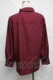 画像2: axes femme / タイ付ロングシャツ  ボルドー S-25-06-21-022-AX-BL-HR-ZS (2)