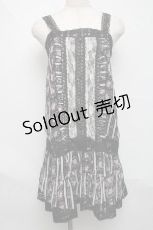 画像: axes femme / ローズチュニック  黒 S-25-06-21-026-AX-TO-AS-ZS