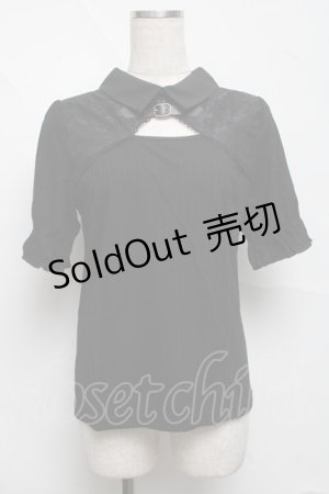 画像: axes femme / ベルト付リブトップス  黒 S-25-06-21-027-AX-TO-HR-ZS