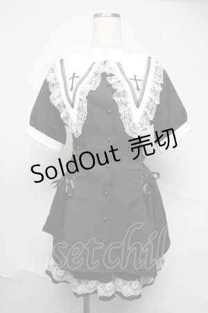 画像: MA*RS / スピンドル付きクロス刺繍セットアップ  黒 S-25-06-22-046-EL-SK-HR-ZS