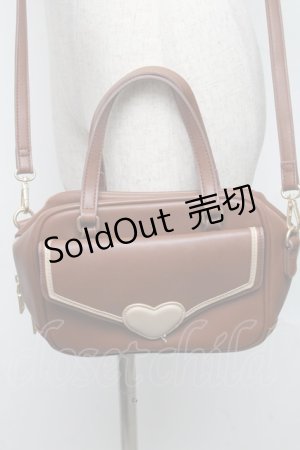 画像: m petit by misako / レター2WAYバッグ  ブラウン S-25-06-22-009-LO-BG-HR-ZS