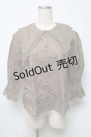 画像: Perla nell' ostrica / コットンパフブラウス  カーキ S-25-06-22-023-EL-BL-AS-ZT051