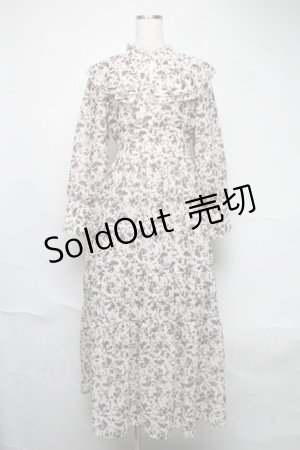 画像: An MILLE / 花柄ワンピース  オフｘグレー S-25-06-22-036-EL-OP-AS-ZS