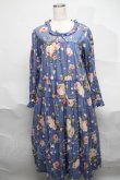 画像1: PINK HOUSE / Berry Roseプリントミディワンピース  ブルー S-25-06-23-048-LO-OP-SA-ZS (1)