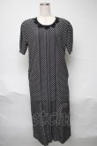 画像1: INGEBORG / レース襟デザインドット半袖ワンピース  黒Ｘ白 S-25-06-23-051-LO-OP-SA-ZT489 (1)