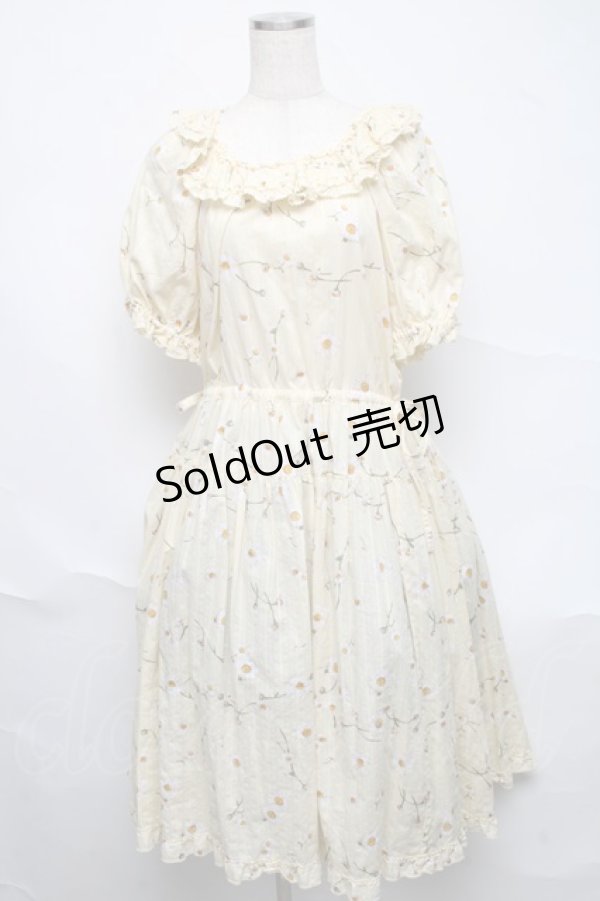 画像1: PINK HOUSE / ひなぎくプリントミディワンピース  イエロー S-25-06-23-016-LO-OP-SA-ZS (1)