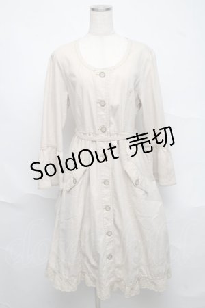画像: PINK HOUSE / 裾レースフロントボタンワンピース  ブラウン S-25-06-23-019-LO-OP-SA-ZS