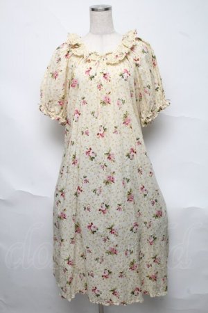 画像: PINK HOUSE / ブロッサムローズプリントミディワンピース  アイボリー S-25-06-23-023-LO-OP-SA-ZS