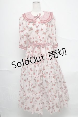 画像: alcali / サイベリアンストロベリーワンピース  ピンクＸ赤Ｘ白 S-25-06-23-031-LO-OP-SA-ZS