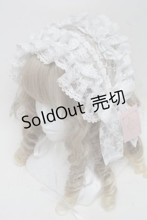 画像: metamorphose / Fairyレースフリルヘッドドレス  白 S-25-06-24-001-ME-AC-HR-ZS