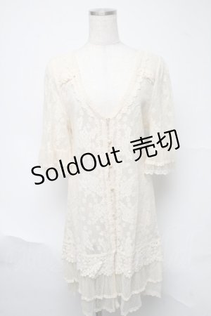 画像: axes femme / 総レースロングカーディガン   S-25-06-24-050-AX-TO-AS-ZS