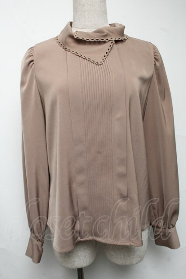 画像1: an another angelus / ピンタックブラウス  ベージュ S-25-06-25-042-CA-BL-AS-ZT070 (1)