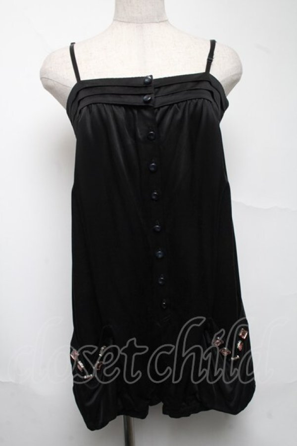 画像1: JILL STUART / ビジューサロペット  黒 S-25-06-25-045-LO-OP-HR-ZS (1)