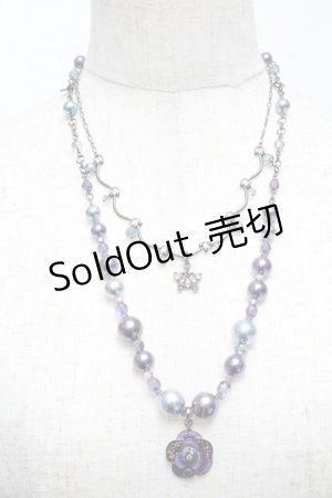 画像: ANNA SUI / 薔薇ネックレス  紫 S-25-06-25-018-PU-ZA-HR-ZS