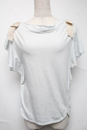 画像: an another angelus / 袖フリルリボンカットソー  サックス S-25-06-25-028-CA-TO-HR-ZS