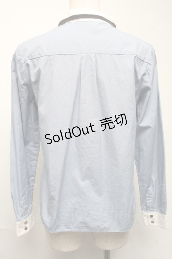 画像2: MILK / M刺繍ブラウス  サックス S-25-06-25-030-ML-BL-AS-ZT018 (2)