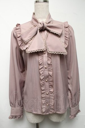 画像: Amavel / Classical Dollボウタイリボンブラウス F モカ S-25-06-25-031-CA-BL-SZ-ZS