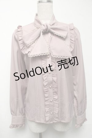 画像: Amavel / Classical Dollボウタイリボンブラウス F モカ S-25-06-25-031-CA-BL-SZ-ZT018