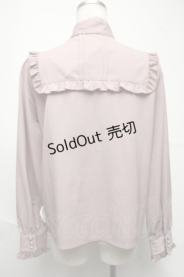 画像2: Amavel / Classical Dollボウタイリボンブラウス F モカ S-25-06-25-031-CA-BL-SZ-ZT018 (2)