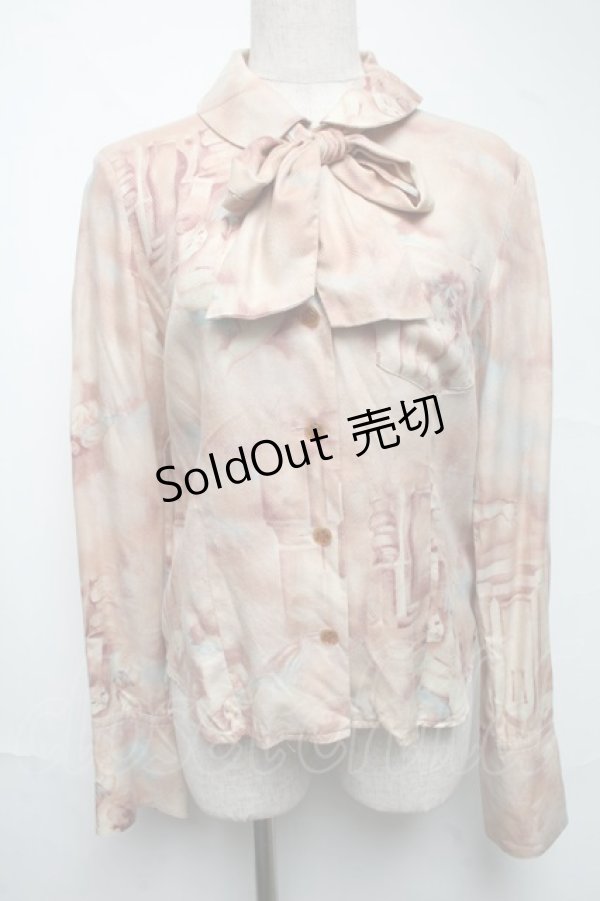 画像1: Jane Marple / 天使総柄ブラウス  ベージュ S-25-06-25-038-JM-BL-AS-ZT051 (1)