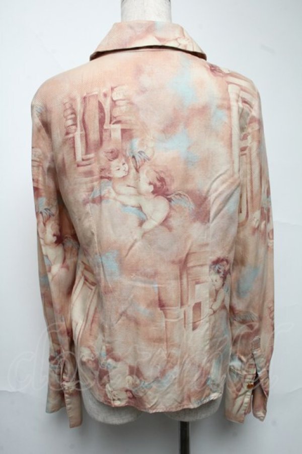 画像2: Jane Marple / 天使総柄ブラウス  ベージュ S-25-06-25-038-JM-BL-AS-ZT051 (2)