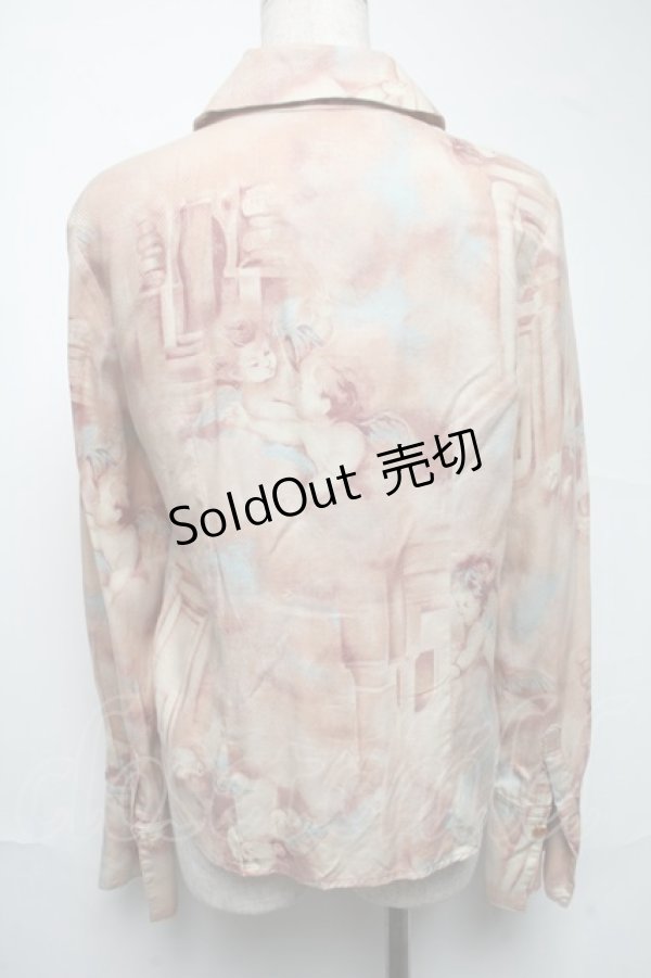 画像2: Jane Marple / 天使総柄ブラウス  ベージュ S-25-06-25-038-JM-BL-AS-ZT051 (2)