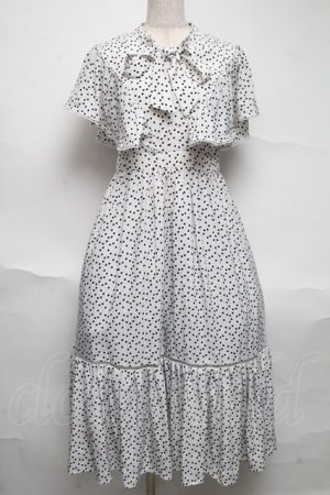 画像: evelyn / ハートドットワンピース  白ｘ黒 S-25-06-26-043-LO-OP-AS-ZS