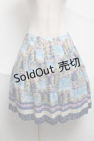 画像: Jane Marple Dans Le Salon / ヨットハーバーのミニスカート  サックス S-25-06-26-058-JM-SK-HR-ZS