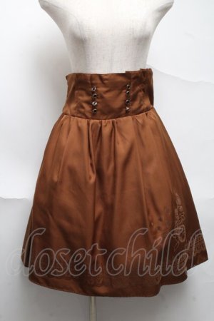 画像: axes femme kawaii / コルセット風スカート  ブラウン S-25-06-26-061-AX-SK-AS-ZS