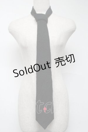 画像: no future / ネクタイ  黒 S-25-06-26-013-PU-ZA-AS-ZS