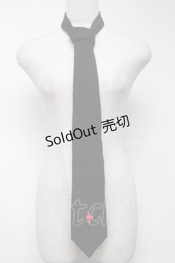 画像1: no future / ネクタイ  黒 S-25-06-26-013-PU-ZA-AS-ZS (1)