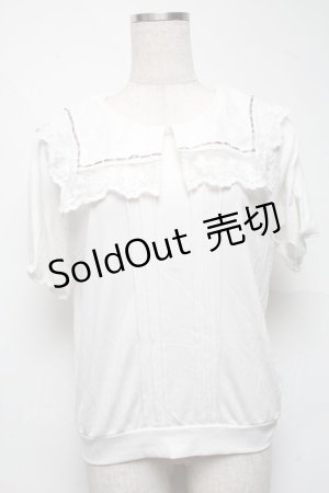 画像: axes femme / レースセーラープルオーバー  白 S-25-06-26-018-AX-TO-HR-ZS