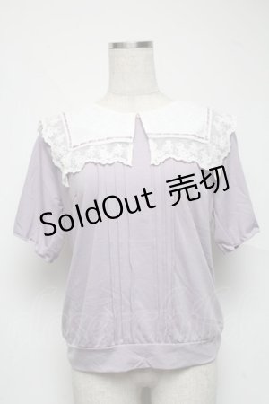画像: axes femme / レースセーラープルオーバー  ラベンダー S-25-06-26-020-AX-TO-HR-ZI