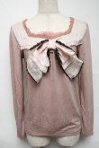 画像1: axes femme / 取り外しBIGリボンインナートップス  ピンク S-25-06-26-028-AX-TO-HR-ZS (1)