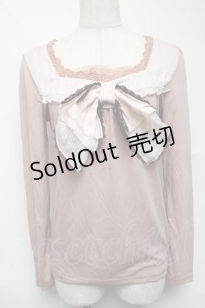 画像: axes femme / 取り外しBIGリボンインナートップス  ピンク S-25-06-26-028-AX-TO-HR-ZS