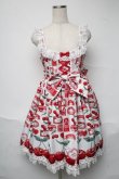 画像1: Angelic Pretty / Cherry Jam Labelジャンパースカート  白 S-25-06-26-041-AP-OP-HR-ZS (1)