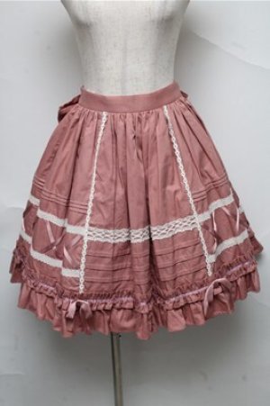 画像: Angelic Pretty / レースピンタックスカート  ピンク S-25-06-27-044-AP-SK-AS-ZS