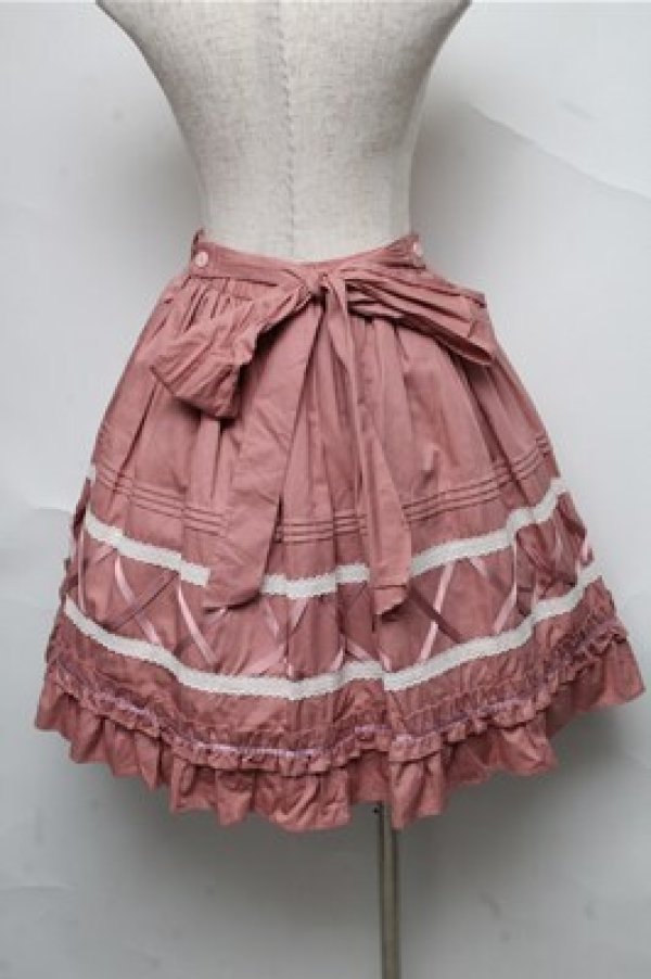 Angelic Pretty / レースピンタックスカート ピンク S-25-06-27