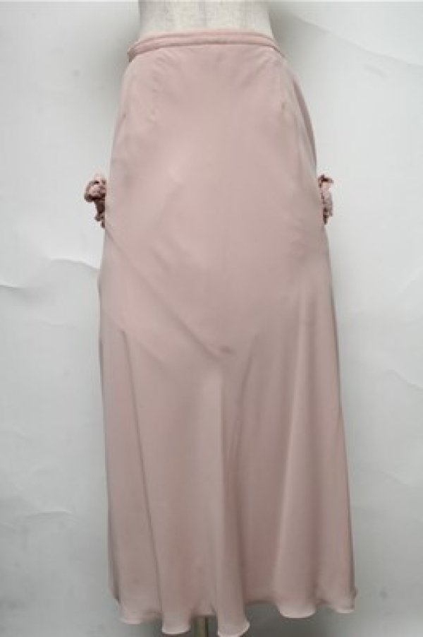 画像1: INGEBORG / サイドリボンシフォンスカート L ピンク S-25-06-27-046-LO-SK-SA-ZT077 (1)