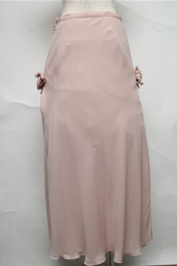 画像2: INGEBORG / サイドリボンシフォンスカート L ピンク S-25-06-27-046-LO-SK-SA-ZT077 (2)