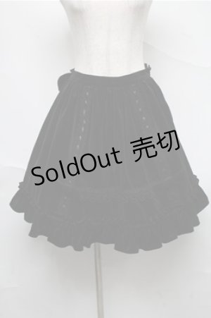 画像: BABY,THE STARS SHINE BRIGHT / 別珍ローズレーススカート  黒 S-25-06-27-059-BA-JA-HR-ZS