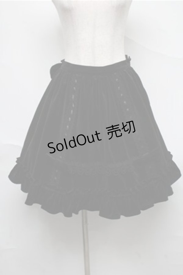BABY,THE STARS SHINE BRIGHT 黒スカート BABY,THE STARS SHINE BRIGHT / 別珍ローズレーススカート 黒 S