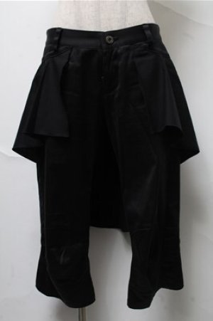 画像: BPN / フリルデザインハーフパンツ  黒 S-25-06-27-060-GO-PA-AS-ZS