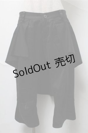 画像: BPN / フリルデザインハーフパンツ  黒 S-25-06-27-060-GO-PA-AS-ZS