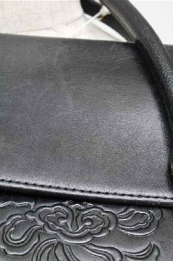 Jean Paul GAULTIER レザー製ブラックショルダーバッグ