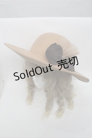 画像: axes femme / HATコサージュ付ハット  ベージュ S-25-06-27-002-AX-TO-AS-ZS