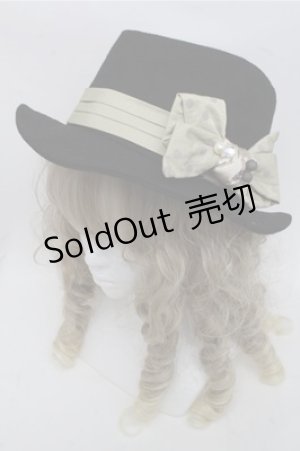 画像: axes femme / 水玉リボンフェルトハット  黒 S-25-06-27-003-AX-AC-HR-ZS